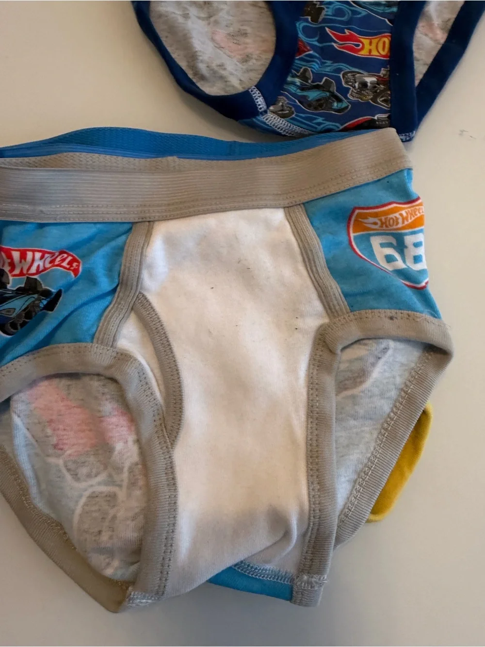 Hot Wheels Blue Kids' Briefs with Race Car Print